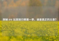探秘 DNF 玩家排行榜第一季，谁是真正的王者？