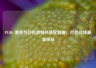 PUBG 黑色与白色游骑兵搭配指南，打造战场最强风采