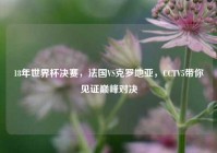 18年世界杯决赛，法国VS克罗地亚，CCTV5带你见证巅峰对决