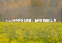 Steam 帐号解冻全攻略，助你重归游戏世界