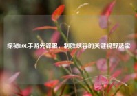探秘LOL手游先锋眼，制胜峡谷的关键视野法宝