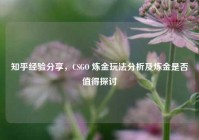 知乎经验分享，CSGO 炼金玩法分析及炼金是否值得探讨