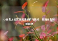 CF王者之幻英雄属性解析与选择，战场王者利器揭秘