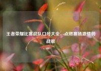 王者荣耀比赛战队口号大全，点燃赛场激情的战歌