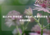 踏上 PUBG 荣誉征程，1 级起点、希望与荣誉等级用途揭秘