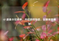CF 道具卡兑换券，开启游戏惊喜，在哪使用揭秘