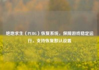 绝地求生（PUBG）恢复系统，保障游戏稳定运行，支持恢复默认设置