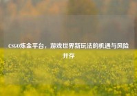 CSGO炼金平台，游戏世界新玩法的机遇与风险并存
