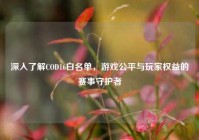 深入了解COD16白名单，游戏公平与玩家权益的赛事守护者