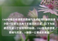 CSGO中狙击枪速度的奥秘与实战应用14油耗投多少钱一公里包含两个不相关的主题，以下为你融合生成一个较奇特的标题，CSGO狙击枪速度奥秘与实战，14油耗一公里成本揭秘