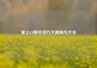 掌上CF聊天技巧大揭秘与大全