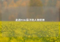 走进PUBG茄子的人物世界