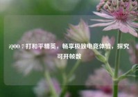 iQOO 7 打和平精英，畅享极致电竞体验，探究可开帧数