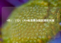 9月17 - 27日，CSGO电竞舞台掀起精彩风暴