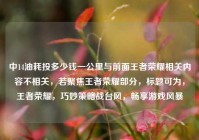 中14油耗投多少钱一公里与前面王者荣耀相关内容不相关，若聚焦王者荣耀部分，标题可为，王者荣耀，巧妙策略战台风，畅享游戏风暴