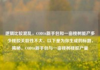 逻辑比较混乱，COD16新手包和一亩桃树能产多少桃胶关联性不大，以下是为你生成的标题，揭秘，COD16新手包与一亩桃树桃胶产量