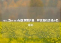 PUBG及PUBGM帧数原理讲解，解锁游戏流畅体验密码