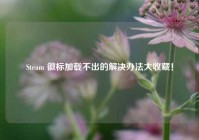 Steam 徽标加载不出的解决办法大收藏！