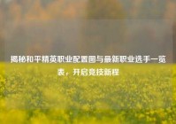 揭秘和平精英职业配置图与最新职业选手一览表，开启竞技新程