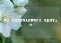 揭秘，王者荣耀黄金框获得方法，承载新手之梦