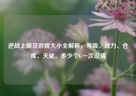 逆战上限及游戏大小全解析，等级、战力、仓库、天赋、多少个G一次说清