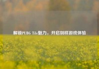 解锁PUBG Tile魅力，开启别样游戏体验