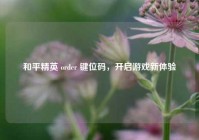 和平精英 order 键位码，开启游戏新体验