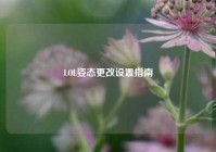 LOL姿态更改设置指南