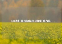 LOL点灯笼按键解析及接灯笼方法