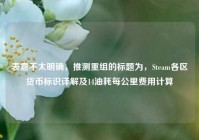 表意不太明确，推测重组的标题为，Steam各区货币标识详解及14油耗每公里费用计算