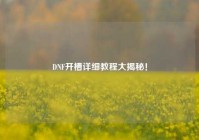 DNF开槽详细教程大揭秘！