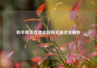 和平精英直播皮肤购买途径全解析