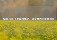 探秘 CSGO 十大昂贵物品，电竞世界的奢华珍宝