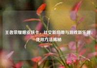 王者荣耀赠皮肤卡，社交新纽带与游戏新乐趣，使用方法揭秘