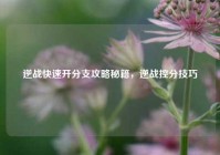 逆战快速开分支攻略秘籍，逆战控分技巧