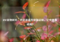 DNF圣物碎片，开启装备升级新征程，它究竟有啥用？