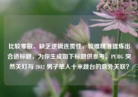 比较零散、缺乏逻辑连贯性，较难精准提炼出合适标题，为你生成如下标题供参考，PUBG 突然关灯与 2012 男子单人十米跳台的意外关联？