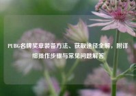 PUBG名牌奖章装备方法、获取途径全解，附详细操作步骤与常见问题解答