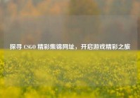 探寻 CSGO 精彩集锦网址，开启游戏精彩之旅