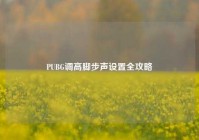 PUBG调高脚步声设置全攻略