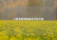 CF苍龙系列武器全方位介绍