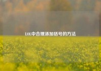 LOL中合理添加括号的方法