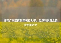 探寻广东宏远集团老板儿子，传承与创新之路背后的姓名