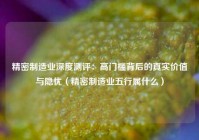 精密制造业深度测评：高门槛背后的真实价值与隐忧（精密制造业五行属什么）
