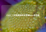 CSGO，A卡录制游戏及录制demo全攻略