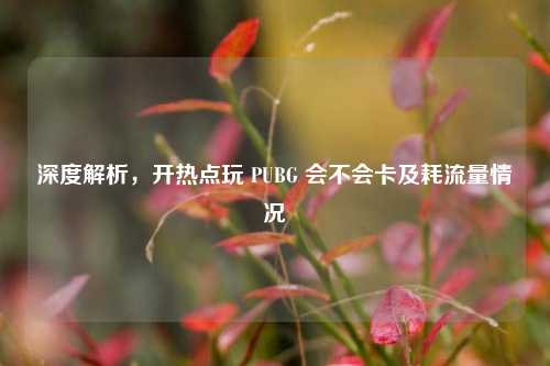 深度解析，开热点玩 PUBG 会不会卡及耗流量情况
