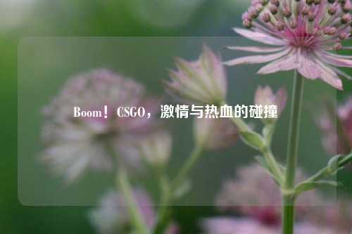 Boom!CSGO,激情与热血的碰撞