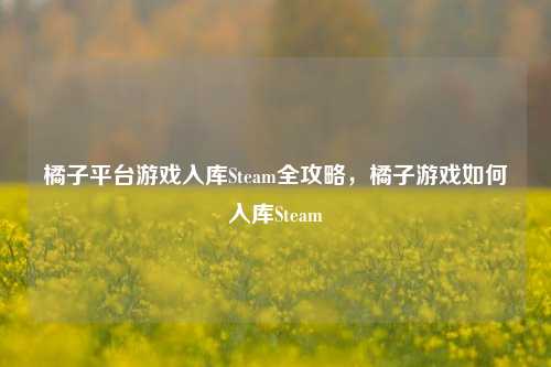 橘子平台游戏入库Steam全攻略，橘子游戏如何入库Steam