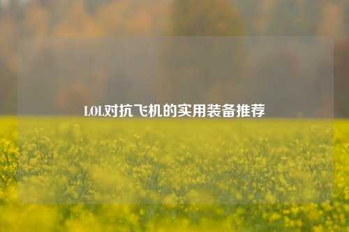 LOL对抗飞机的实用装备推荐