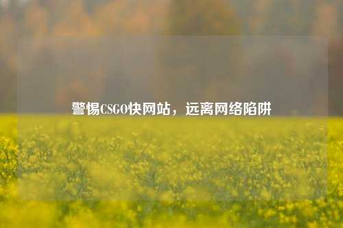 警惕CSGO快网站,远离网络陷阱